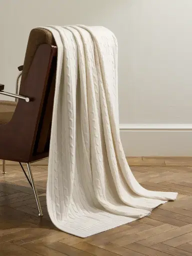 Ralph Lauren Home Cable-Knit Cashmere Throw - Men | Thumbnail 1 Ralph Lauren Home Cable-Knit Cashmere Throw - Men | Thumbnail 1