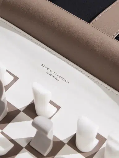 Brunello Cucinelli Leather and Krion® Portable Chess Set - Men | Thumbnail 4 Brunello Cucinelli Leather and Krion® Portable Chess Set - Men | Thumbnail 4