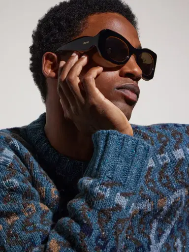 Loewe Paula's Ibiza Signature Black Butterfly Acetate Sunglasses - Men | Thumbnail 2 Loewe Paula's Ibiza Signature Black Butterfly Acetate Sunglasses - Men | Thumbnail 2