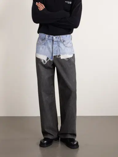 Acne Studios 1981 Straight-Leg Trompe L'oeil Organic Jeans - Men | Thumbnail 3 Acne Studios 1981 Straight-Leg Trompe L'oeil Organic Jeans - Men | Thumbnail 3