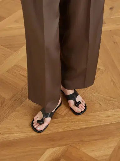 Loewe Toggle Leather Slides | Thumbnail 2 Loewe Toggle Leather Slides | Thumbnail 2