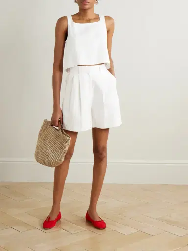 Posse Marchello Pleated Linen Shorts | Thumbnail 2 Posse Marchello Pleated Linen Shorts | Thumbnail 2