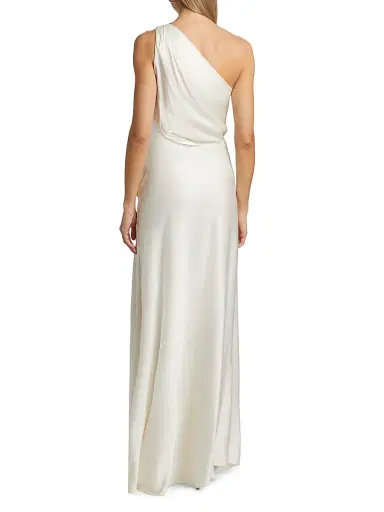 A.L.C. Women's Aster Asymmetric Draped Gown - Cream | Thumbnail 5 A.L.C. Women's Aster Asymmetric Draped Gown - Cream | Thumbnail 5