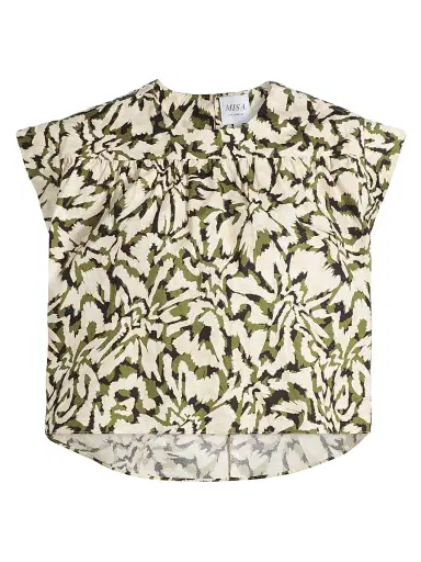 Misa Los Angeles Women's Alina Floral Crop Top - Patchwork Butterfly - Size Small | Thumbnail 1 Misa Los Angeles Women's Alina Floral Crop Top - Patchwork Butterfly - Size Small | Thumbnail 1