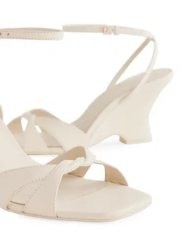 Reformation Women's Margot 75MM Metallic Leather Wedge Sandals - Almond Leather - Size 9 | Thumbnail 3 Reformation Women's Margot 75MM Metallic Leather Wedge Sandals - Almond Leather - Size 9 | Thumbnail 3