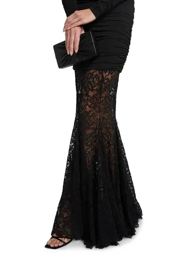 Ronny Kobo Women's Alora Off-The-Shoulder Mixed Media Maxi Dress - Black Beauty | Thumbnail 6 Ronny Kobo Women's Alora Off-The-Shoulder Mixed Media Maxi Dress - Black Beauty | Thumbnail 6