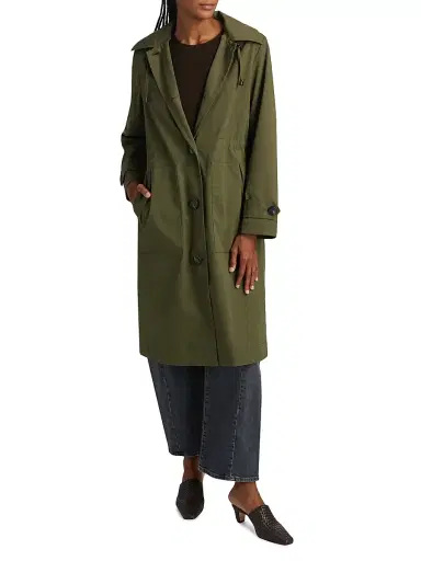 Mercer Collective Women's Melissa Trench Coat - Olive | Thumbnail 3 Mercer Collective Women's Melissa Trench Coat - Olive | Thumbnail 3