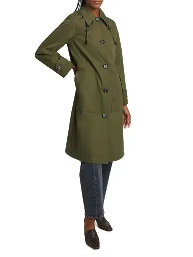 Mercer Collective Women's Melissa Trench Coat - Olive | Thumbnail 4 Mercer Collective Women's Melissa Trench Coat - Olive | Thumbnail 4