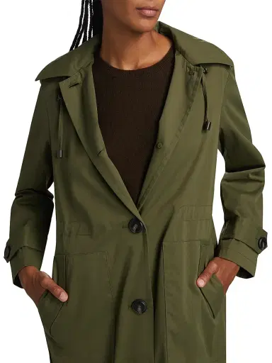 Mercer Collective Women's Melissa Trench Coat - Olive | Thumbnail 7 Mercer Collective Women's Melissa Trench Coat - Olive | Thumbnail 7