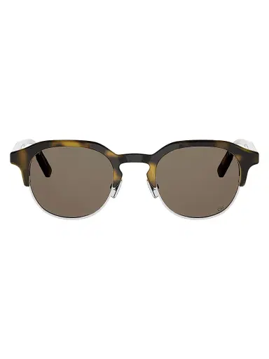 Dior Men's DioRibbon R1I 49MM Round Sunglasses - Dark Havana Green | Thumbnail 2 Dior Men's DioRibbon R1I 49MM Round Sunglasses - Dark Havana Green | Thumbnail 2