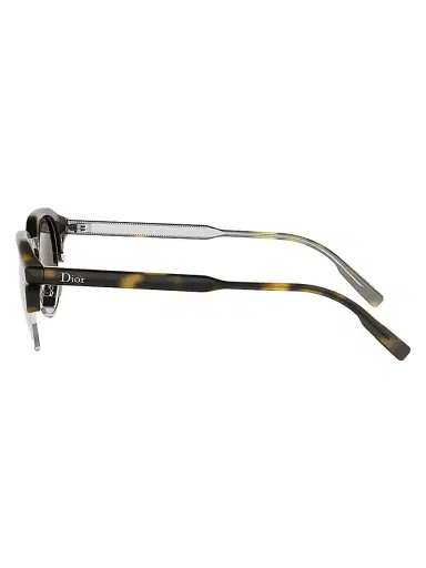 Dior Men's DioRibbon R1I 49MM Round Sunglasses - Dark Havana Green | Thumbnail 3 Dior Men's DioRibbon R1I 49MM Round Sunglasses - Dark Havana Green | Thumbnail 3