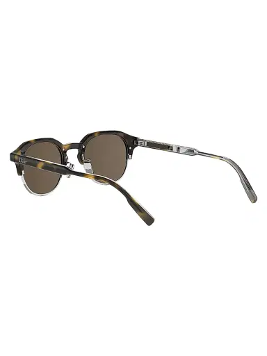 Dior Men's DioRibbon R1I 49MM Round Sunglasses - Dark Havana Green | Thumbnail 4 Dior Men's DioRibbon R1I 49MM Round Sunglasses - Dark Havana Green | Thumbnail 4