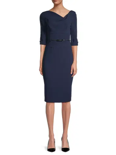 BLACK HALO Women's Jackie O Loft Woven Sheath Dress - Pacific Blue | Thumbnail 2 BLACK HALO Women's Jackie O Loft Woven Sheath Dress - Pacific Blue | Thumbnail 2