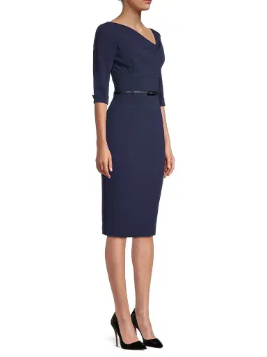 BLACK HALO Women's Jackie O Loft Woven Sheath Dress - Pacific Blue | Thumbnail 4 BLACK HALO Women's Jackie O Loft Woven Sheath Dress - Pacific Blue | Thumbnail 4
