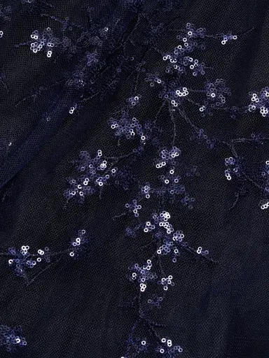 Amsale Women's Sequined Tulle Gown - Navy | Thumbnail 7 Amsale Women's Sequined Tulle Gown - Navy | Thumbnail 7