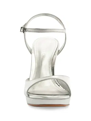 Schutz Women's Scarlett 115MM Leather Platform Sandals - Silver | Thumbnail 5 Schutz Women's Scarlett 115MM Leather Platform Sandals - Silver | Thumbnail 5