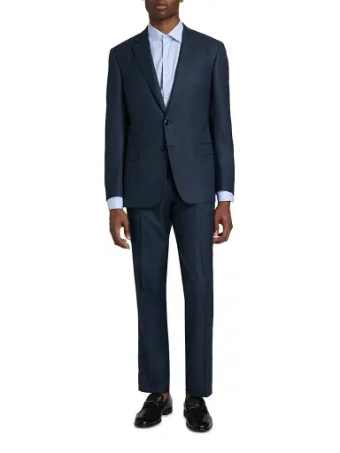 Giorgio Armani Men's Wool Single-Breasted Suit - Navy Black - Size 42 | Thumbnail 3 Giorgio Armani Men's Wool Single-Breasted Suit - Navy Black - Size 42 | Thumbnail 3