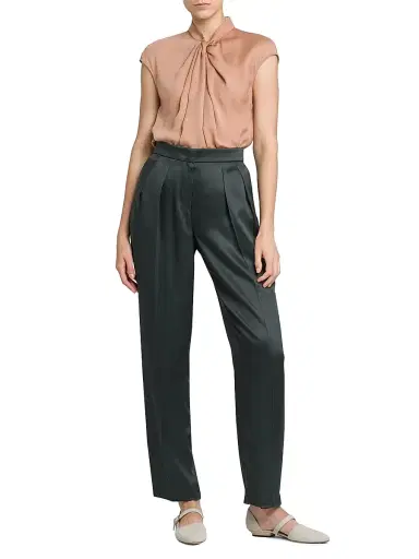 Giorgio Armani Women's Double Silk Satin Trousers | Thumbnail 2 Giorgio Armani Women's Double Silk Satin Trousers | Thumbnail 2