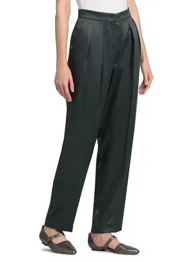 Giorgio Armani Women's Double Silk Satin Trousers | Thumbnail 4 Giorgio Armani Women's Double Silk Satin Trousers | Thumbnail 4