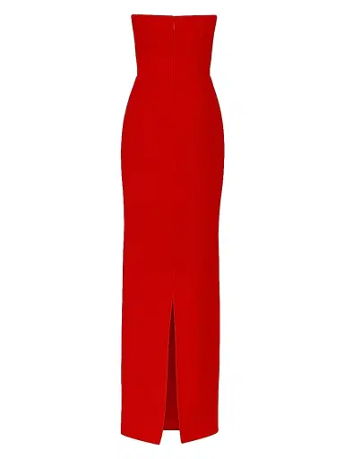 The New Arrivals Ilkyaz Ozel Women's Noa Pedro Bow-Detail Crepe Strapless Gown - Pedro Red | Thumbnail 2 The New Arrivals Ilkyaz Ozel Women's Noa Pedro Bow-Detail Crepe Strapless Gown - Pedro Red | Thumbnail 2