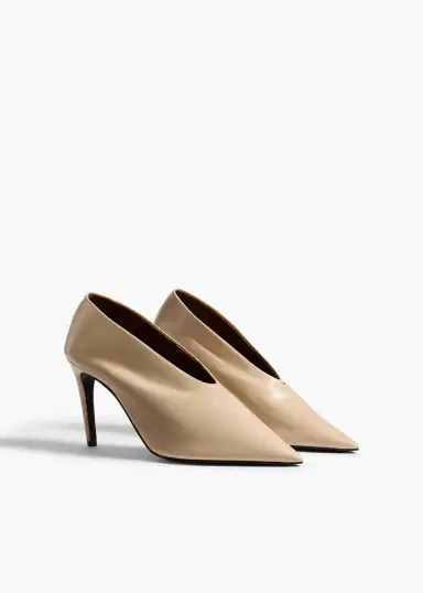 Khaite Miriam Pump In Nude Glazed Leather | Thumbnail 2 Khaite Miriam Pump In Nude Glazed Leather | Thumbnail 2