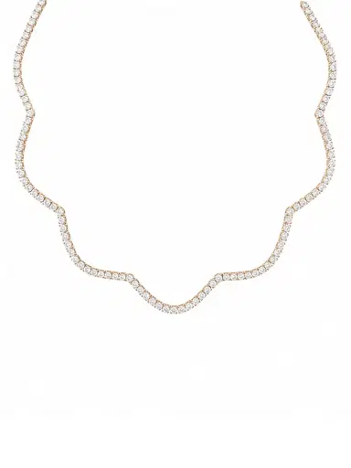 Wish Fine Jewelry 2.94ct Diamond 14K Gold Wave Necklace | Thumbnail 1 Wish Fine Jewelry 2.94ct Diamond 14K Gold Wave Necklace | Thumbnail 1
