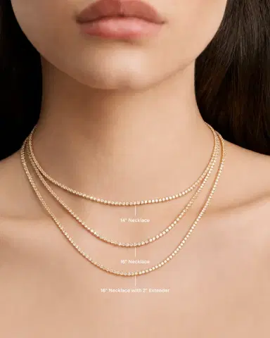Jennifer Fisher Lab Diamond Round Cut Tennis Necklace | Thumbnail 2 Jennifer Fisher Lab Diamond Round Cut Tennis Necklace | Thumbnail 2