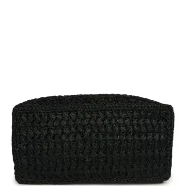 Chanel Chanel Coco Beach CC Shopping Tote Black Raffia and Calfskin Gold Hardware | Thumbnail 6 Chanel Chanel Coco Beach CC Shopping Tote Black Raffia and Calfskin Gold Hardware | Thumbnail 6