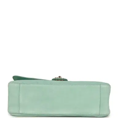 Chanel Chanel Maxi "Souplissimo" Small Flap Bag Green Beige Suede Gold Hardware | Thumbnail 6 Chanel Chanel Maxi "Souplissimo" Small Flap Bag Green Beige Suede Gold Hardware | Thumbnail 6