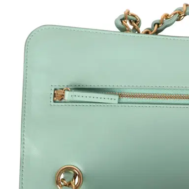 Chanel Chanel Maxi "Souplissimo" Small Flap Bag Green Beige Suede Gold Hardware | Thumbnail 8 Chanel Chanel Maxi "Souplissimo" Small Flap Bag Green Beige Suede Gold Hardware | Thumbnail 8