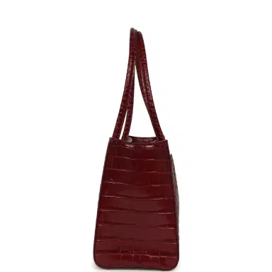 Chanel Chanel Small Cerf Shopping Bag Burgundy Croc Embossed Calfskin Gold Hardware | Thumbnail 3 Chanel Chanel Small Cerf Shopping Bag Burgundy Croc Embossed Calfskin Gold Hardware | Thumbnail 3