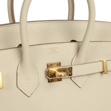 HERMÈS Hermes Birkin 25 Craie Togo Gold Hardware | Thumbnail 7 HERMÈS Hermes Birkin 25 Craie Togo Gold Hardware | Thumbnail 7