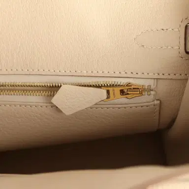 HERMÈS Hermes Birkin 25 Craie Togo Gold Hardware | Thumbnail 9 HERMÈS Hermes Birkin 25 Craie Togo Gold Hardware | Thumbnail 9