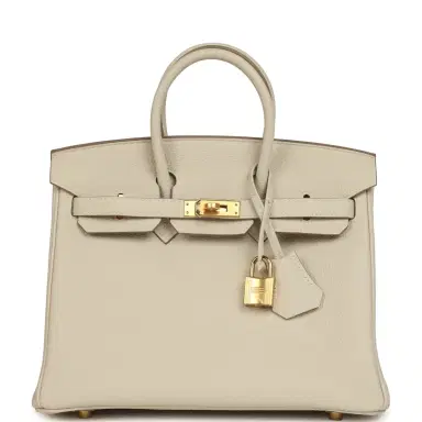 HERMÈS Hermes Birkin 25 Craie Togo Gold Hardware | Thumbnail 1 HERMÈS Hermes Birkin 25 Craie Togo Gold Hardware | Thumbnail 1