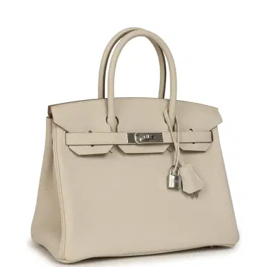 HERMÈS Hermes Birkin 30 Craie Togo Palladium Hardware | Thumbnail 2 HERMÈS Hermes Birkin 30 Craie Togo Palladium Hardware | Thumbnail 2