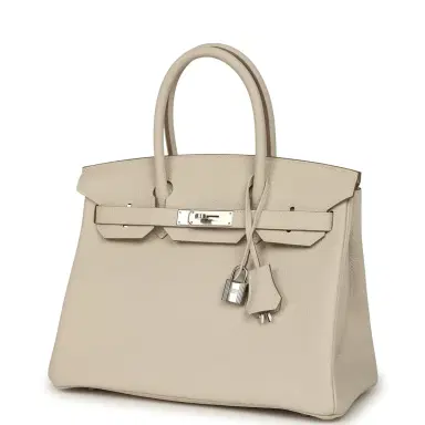 HERMÈS Hermes Birkin 30 Craie Togo Palladium Hardware | Thumbnail 5 HERMÈS Hermes Birkin 30 Craie Togo Palladium Hardware | Thumbnail 5