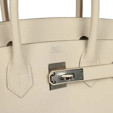 HERMÈS Hermes Birkin 30 Craie Togo Palladium Hardware | Thumbnail 7 HERMÈS Hermes Birkin 30 Craie Togo Palladium Hardware | Thumbnail 7