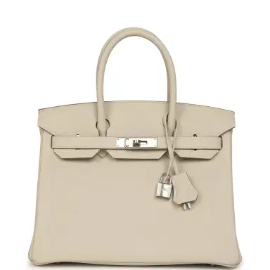 HERMÈS Hermes Birkin 30 Craie Togo Palladium Hardware | Thumbnail 1 HERMÈS Hermes Birkin 30 Craie Togo Palladium Hardware | Thumbnail 1