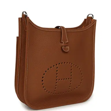 HERMÈS Hermes Evelyne 23 Gold Clemence Palladium Hardware | Thumbnail 2 HERMÈS Hermes Evelyne 23 Gold Clemence Palladium Hardware | Thumbnail 2