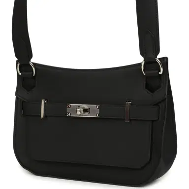 HERMÈS Hermes Jypsiere Mini Black Swift Palladium Hardware | Thumbnail 5 HERMÈS Hermes Jypsiere Mini Black Swift Palladium Hardware | Thumbnail 5