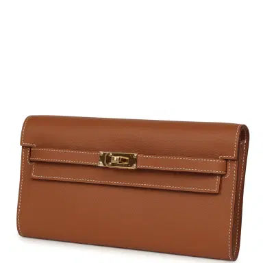 HERMÈS Hermes Kelly Wallet To Go Gold Evercolor Gold Hardware | Thumbnail 3 HERMÈS Hermes Kelly Wallet To Go Gold Evercolor Gold Hardware | Thumbnail 3