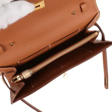 HERMÈS Hermes Kelly Wallet To Go Gold Evercolor Gold Hardware | Thumbnail 8 HERMÈS Hermes Kelly Wallet To Go Gold Evercolor Gold Hardware | Thumbnail 8
