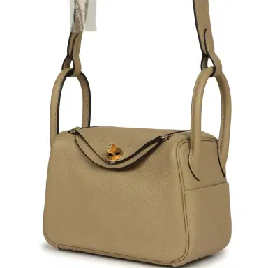 HERMÈS Hermes Mini Lindy II Trench Verso Clemence Gold Hardware | Thumbnail 5 HERMÈS Hermes Mini Lindy II Trench Verso Clemence Gold Hardware | Thumbnail 5