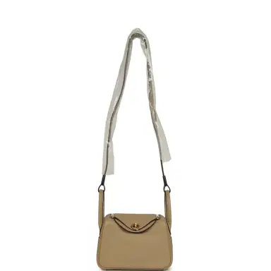 HERMÈS Hermes Mini Lindy II Trench Verso Clemence Gold Hardware | Thumbnail 7 HERMÈS Hermes Mini Lindy II Trench Verso Clemence Gold Hardware | Thumbnail 7