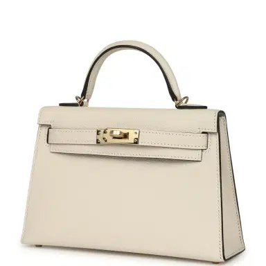 HERMÈS Hermes Special Order (HSS) Kelly Sellier 20 Nata Verso Chevre Mysore Permabrass Hardware | Thumbnail 5 HERMÈS Hermes Special Order (HSS) Kelly Sellier 20 Nata Verso Chevre Mysore Permabrass Hardware | Thumbnail 5
