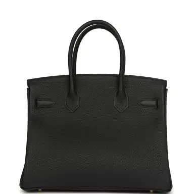 HERMÈS Pre-owned Hermes Birkin 30 Black Togo Gold Hardware | Thumbnail 4 HERMÈS Pre-owned Hermes Birkin 30 Black Togo Gold Hardware | Thumbnail 4
