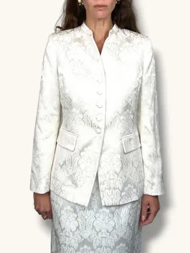 Jen Wonders Studio Ivory Jacquard Skirt Suit | Thumbnail 3 Jen Wonders Studio Ivory Jacquard Skirt Suit | Thumbnail 3