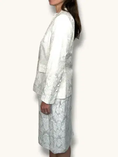 Jen Wonders Studio Ivory Jacquard Skirt Suit | Thumbnail 6 Jen Wonders Studio Ivory Jacquard Skirt Suit | Thumbnail 6