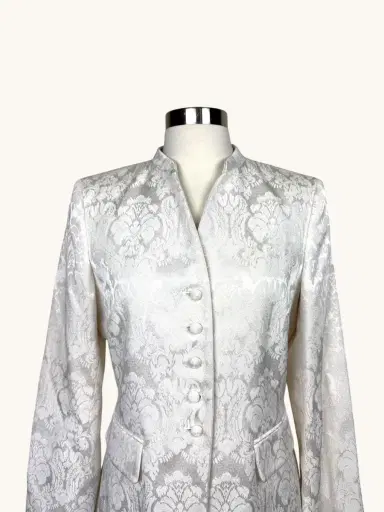 Jen Wonders Studio Ivory Jacquard Skirt Suit | Thumbnail 10 Jen Wonders Studio Ivory Jacquard Skirt Suit | Thumbnail 10