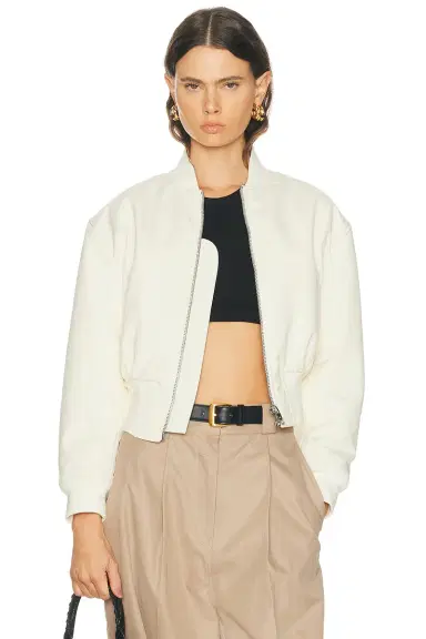 Balenciaga Cropped Bomber Jacket | Thumbnail 1 Balenciaga Cropped Bomber Jacket | Thumbnail 1